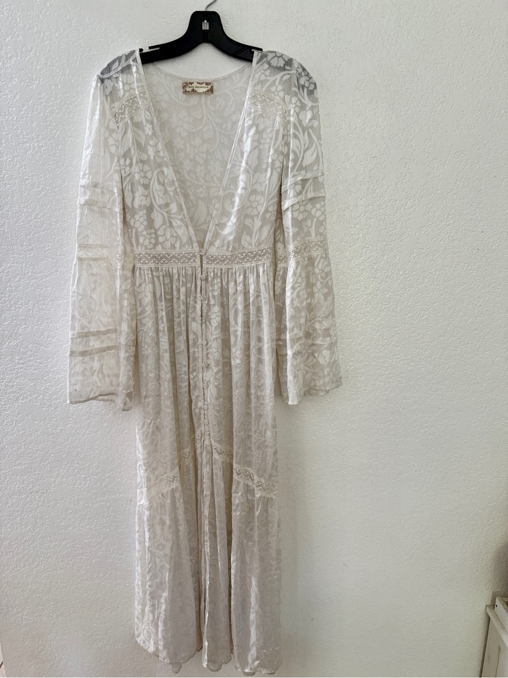 Lace Maxi Dress in Ivory